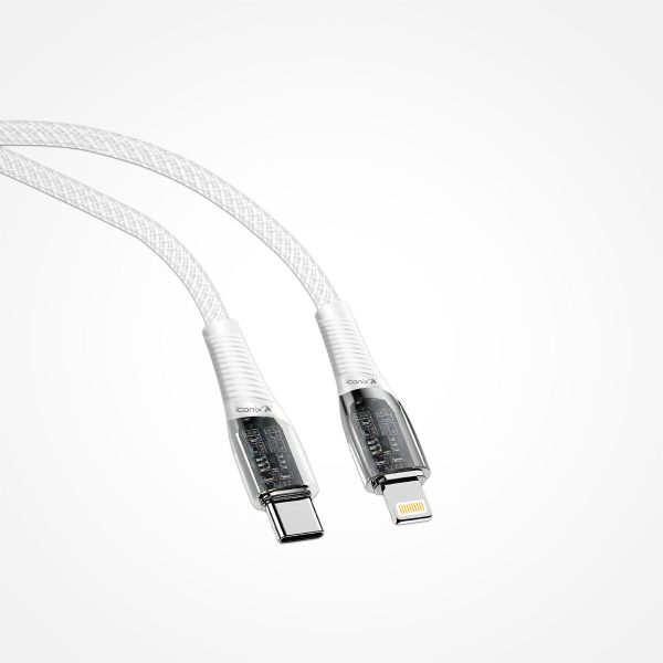 02-IC-UC1634-White-Lightning Câble de charge modèle IC-UC1634 Type-C/Iphone